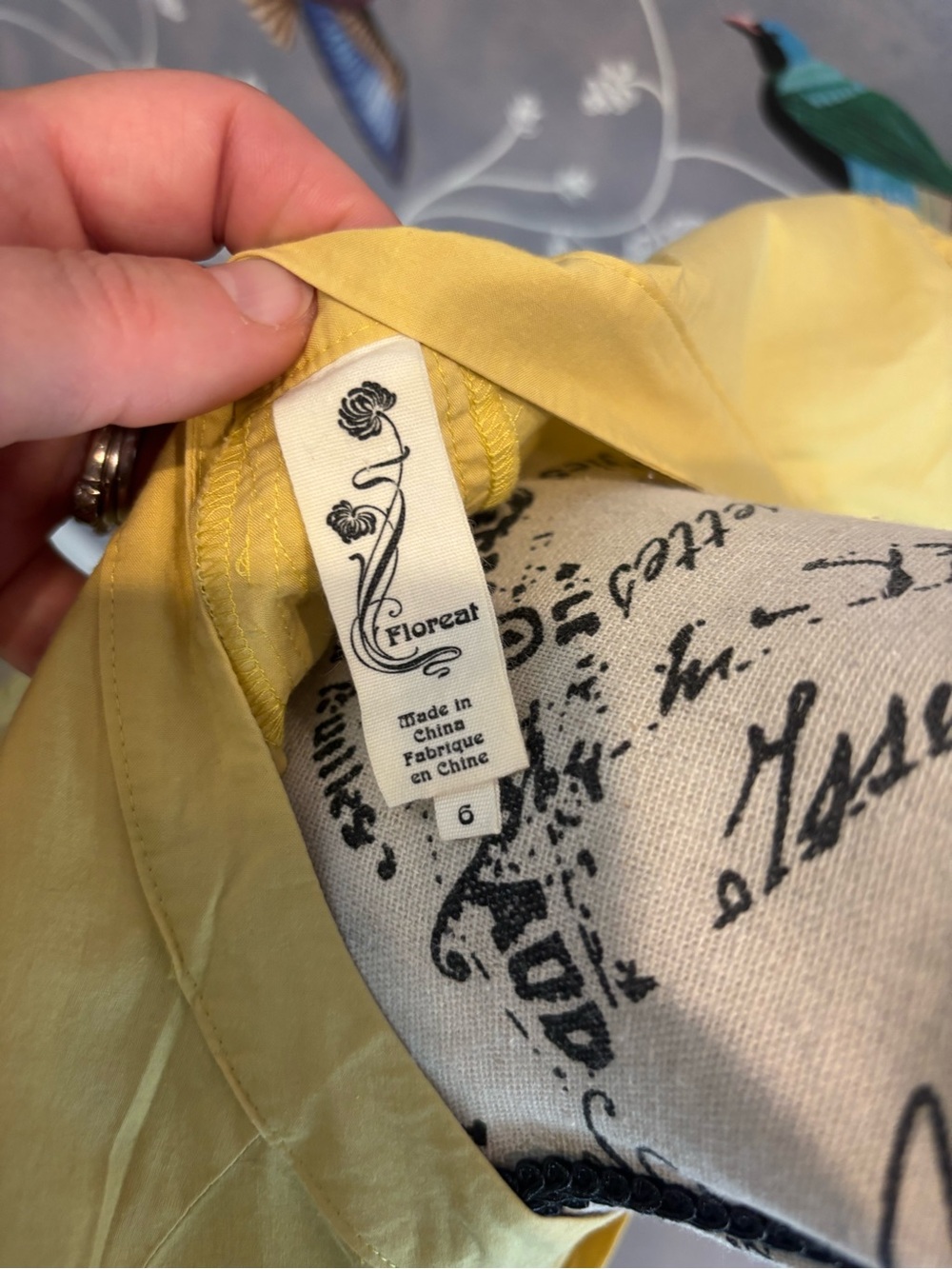 Anthropologie Floreat Yellow Women's Short-Sleeve Ruffled Blouse size 6 - Picture 12 of 13